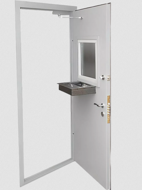 Кассовая дверь с выдвижным лотком DKS-0003 вид сбоку
