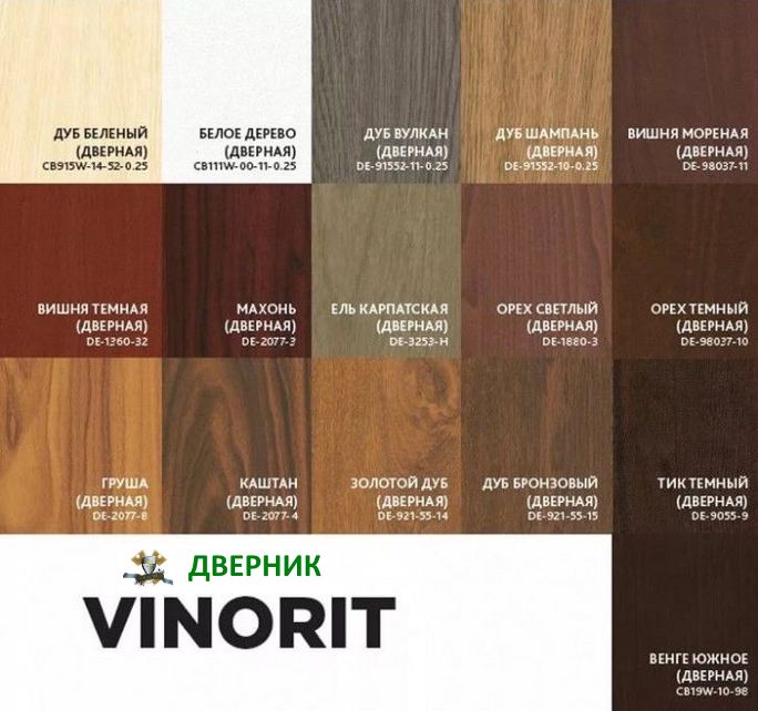 Цвета пвх винорит для уличных дверей