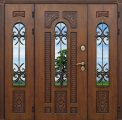 Дверь со стеклянными элементами в коттедж KT-093